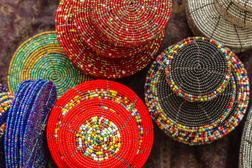 Africa-Tanzania Display of Maasai bead crafts art print by Jaynes Gallery for $57.95 CAD