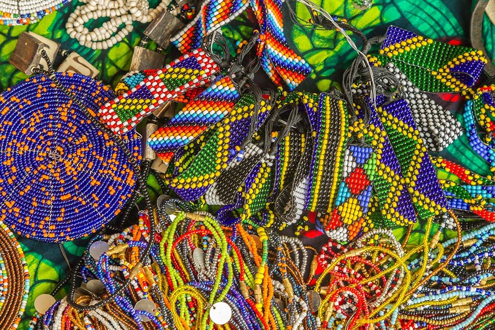 Africa-Tanzania Display of Maasai bead crafts art print by Jaynes Gallery for $57.95 CAD