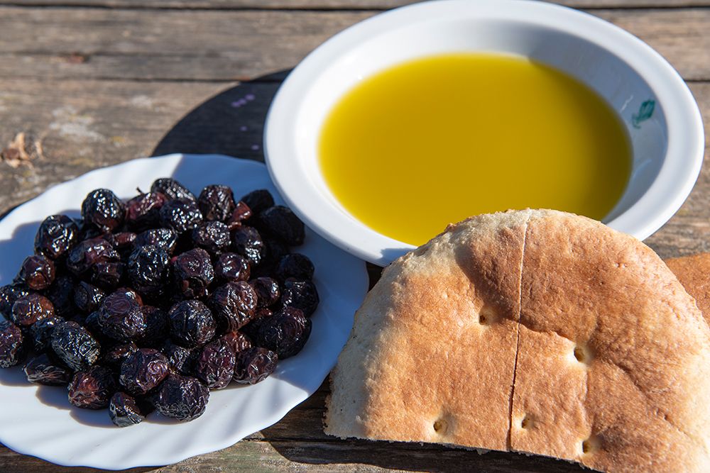 Africa, Tunisia, Zaghouan. Freshly harvested olives paired with olive oil and handmade bread. art print by Alison Wright for $57.95 CAD
