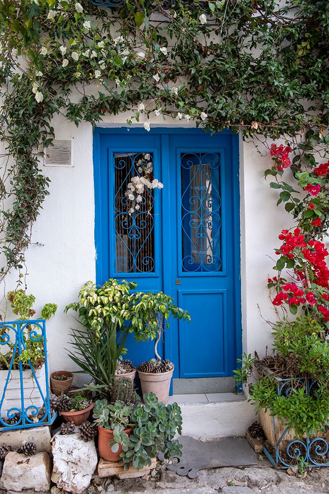 Sidi Bou Said, Tunisia, Africa. A picturesque doorway in town. art print by Alison Wright for $57.95 CAD