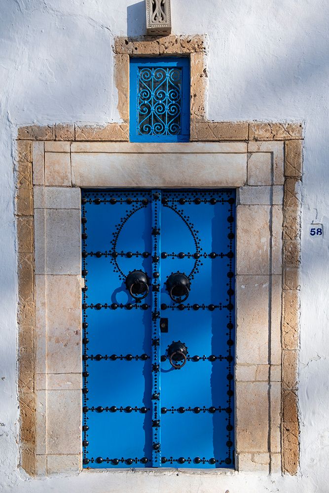 Sidi Bou Said, Tunisia, Africa. A picturesque doorway in town. art print by Alison Wright for $57.95 CAD