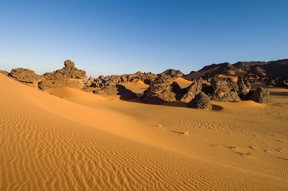 Rock formations and sand dunes in the Akakus-Fezzan-Libya art print by Sergio Pitamitz for $57.95 CAD