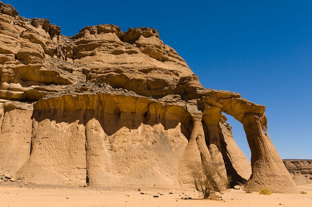 Tin Ghalega rock formation-Red Rhino Arch Wadi Teshuinat-Akakus-Fezzan-Libya art print by Sergio Pitamitz for $57.95 CAD