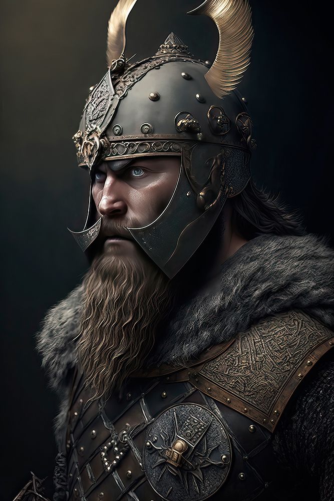 Visigoth king in armor. AI Generated. art print by Jaynes Gallery for $57.95 CAD
