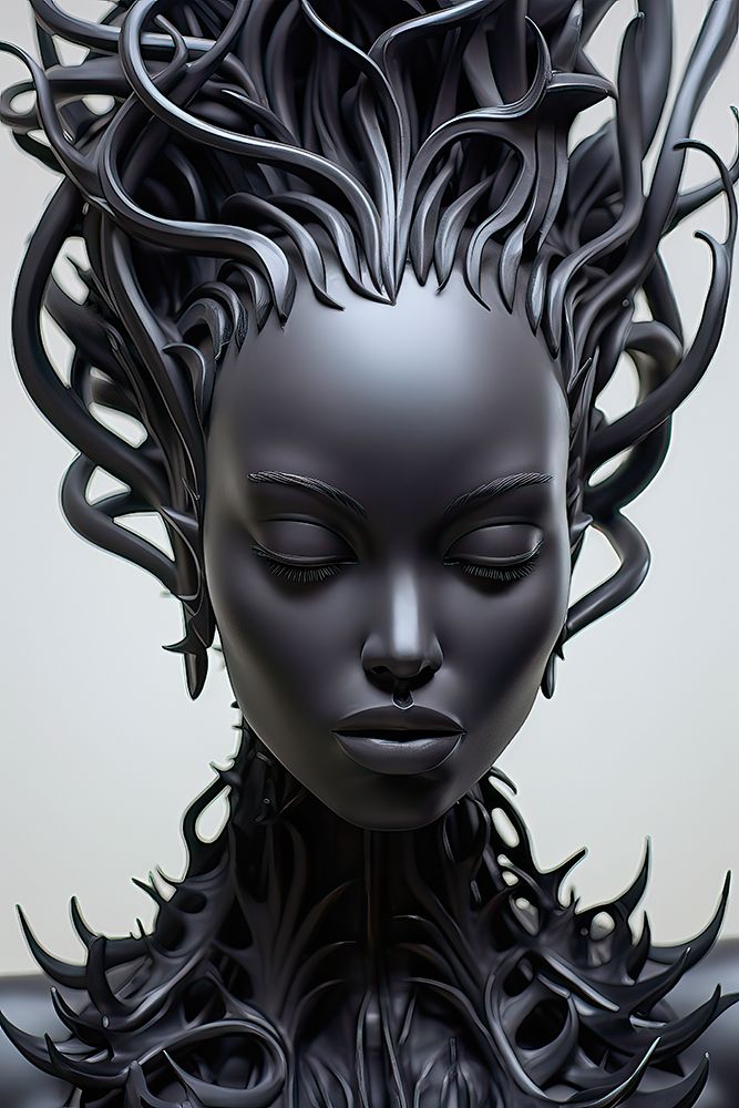 Alien black woman. AI Generated. art print by Jaynes Gallery for $57.95 CAD