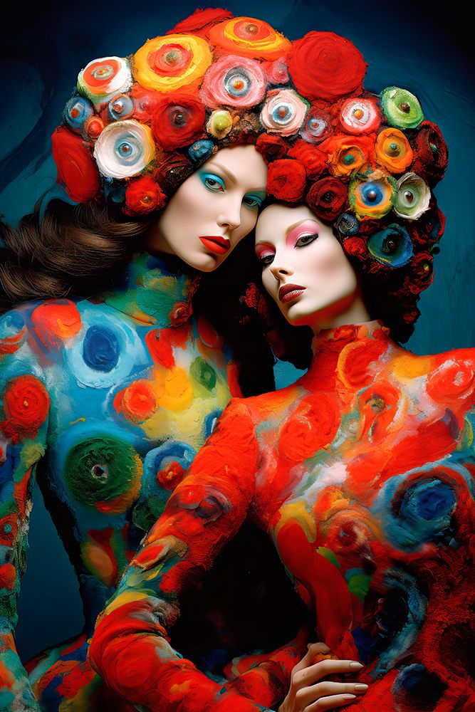 Women in wild costumes. AI Generated. art print by Jaynes Gallery for $57.95 CAD