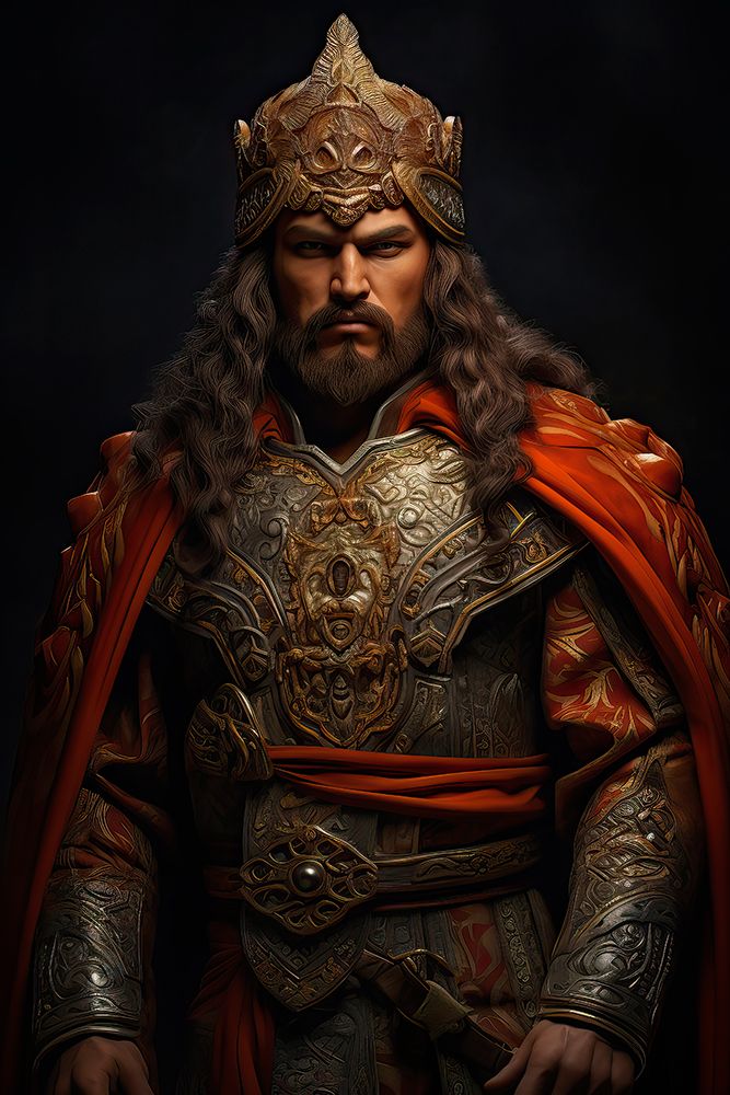 Visigoth king in armor. AI Generated. art print by Jaynes Gallery for $57.95 CAD
