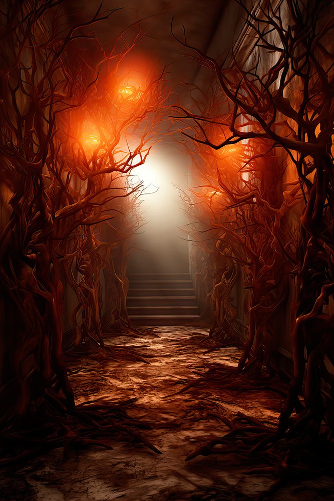 Fantasy of alley and stairway at night. AI Generated. art print by Jaynes Gallery for $57.95 CAD