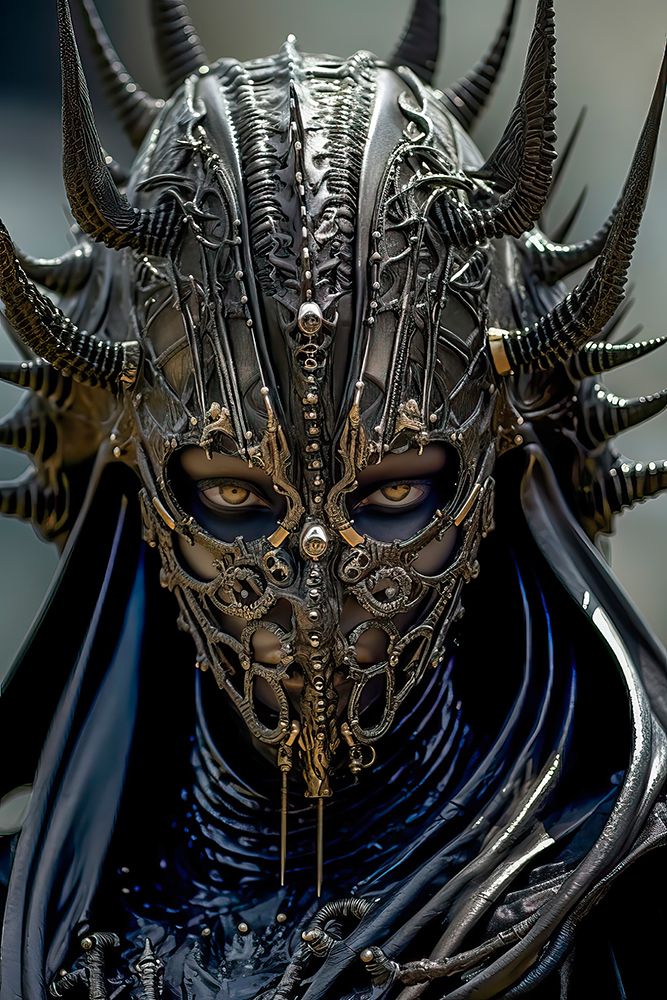 Alien warrior face in armor. AI Generated. art print by Jaynes Gallery for $57.95 CAD