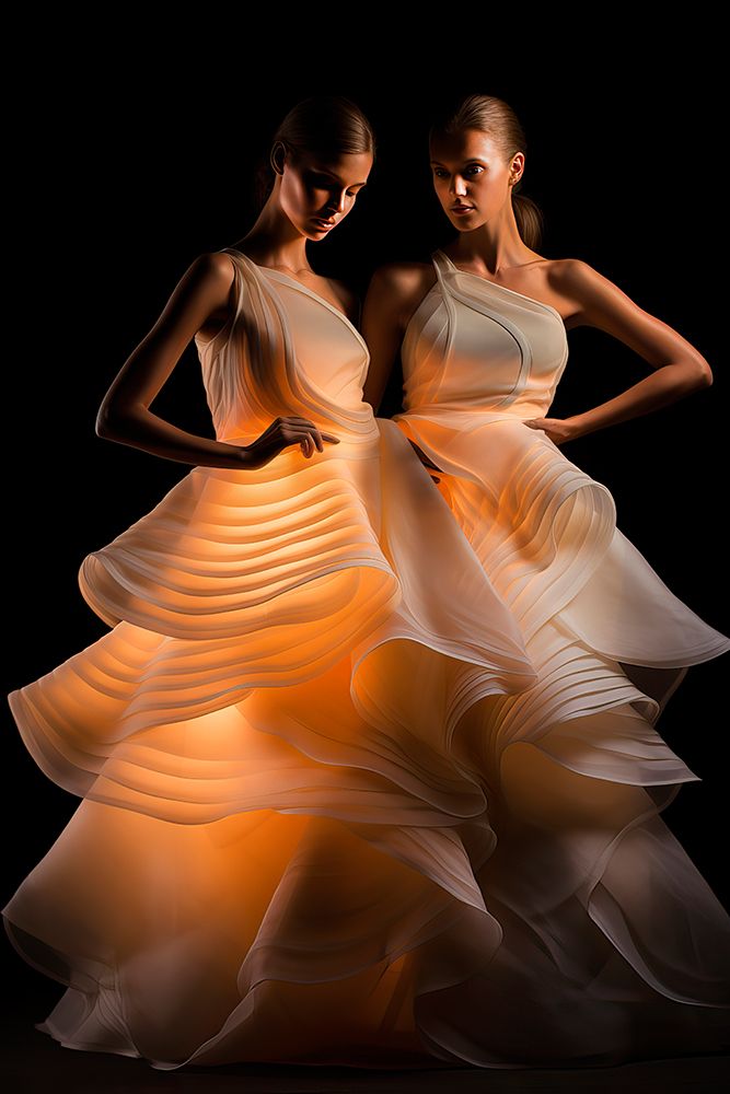 Women in translucent clothing. AI Generated. art print by Jaynes Gallery for $57.95 CAD