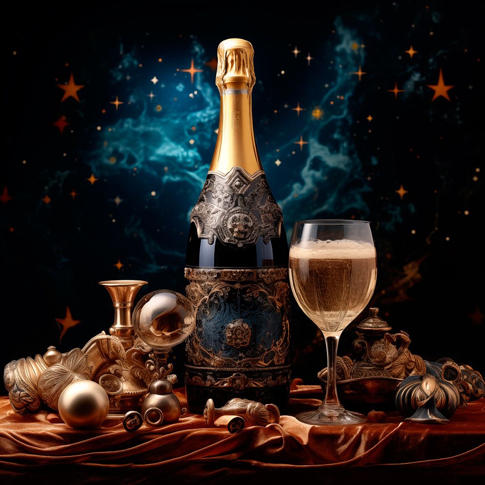 Wine bottle and glass art print by Jaynes Gallery for $57.95 CAD