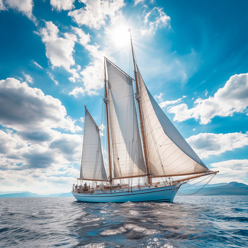 Sailboat on open water art print by Jaynes Gallery for $57.95 CAD
