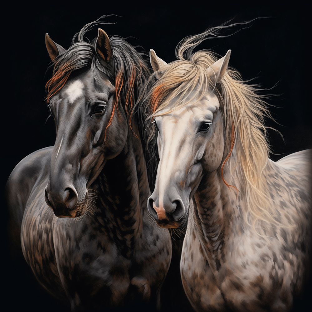 Graphic of two horses art print by Jaynes Gallery for $57.95 CAD