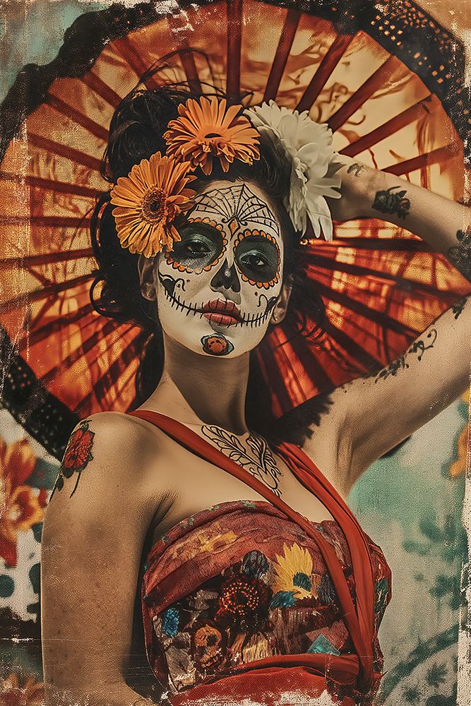 Close-up of woman with makeup and hat art print by Jaynes Gallery for $57.95 CAD