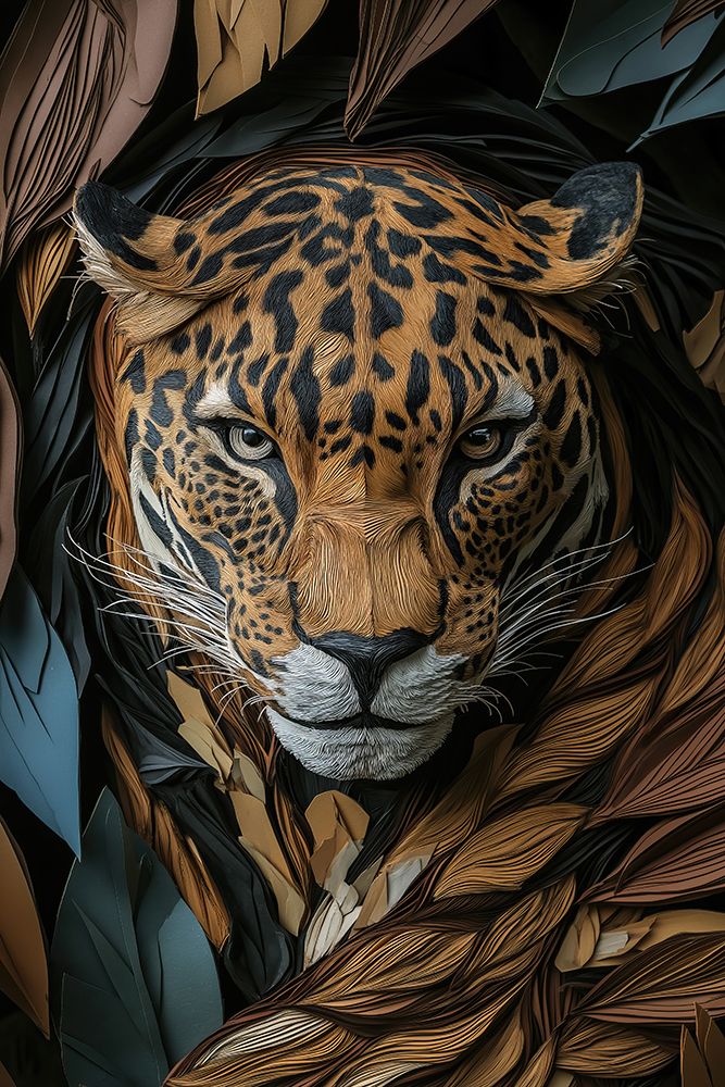 Jaguar head and foliage art print by Jaynes Gallery for $57.95 CAD