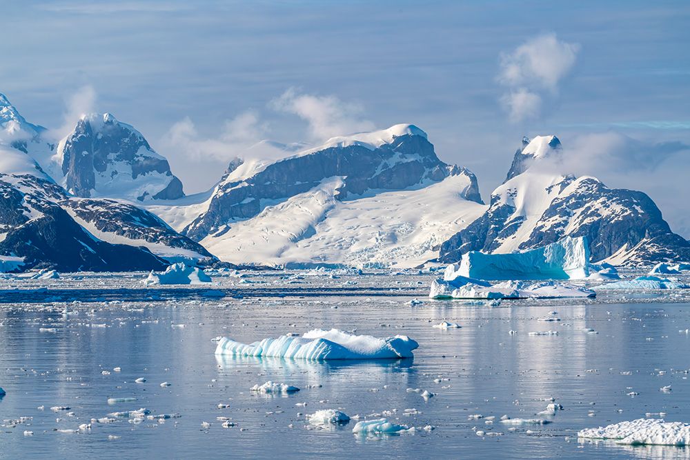 Antarctica, Port Charcot. Mountain and iceberg landscape. art print by Jaynes Gallery for $57.95 CAD