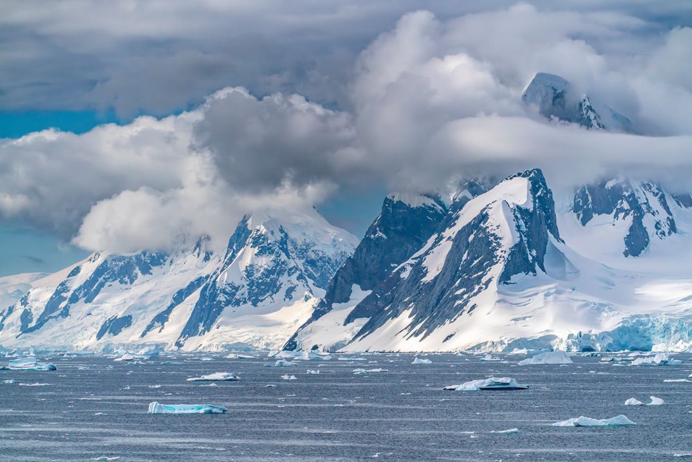 Antarctica, Yalour Islands. Landscape with mountains and icebergs. art print by Jaynes Gallery for $57.95 CAD
