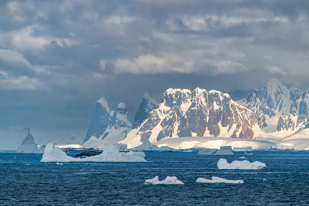 Antarctica. Landscape with mountains and icebergs. art print by Jaynes Gallery for $57.95 CAD
