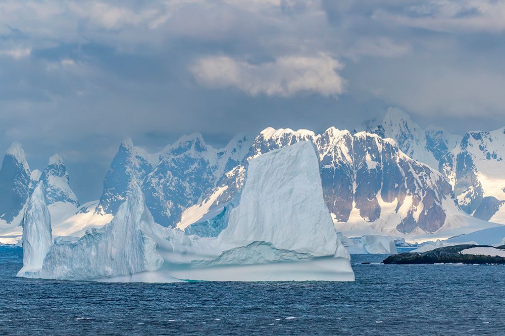 Antarctica. Landscape with mountains and icebergs. art print by Jaynes Gallery for $57.95 CAD