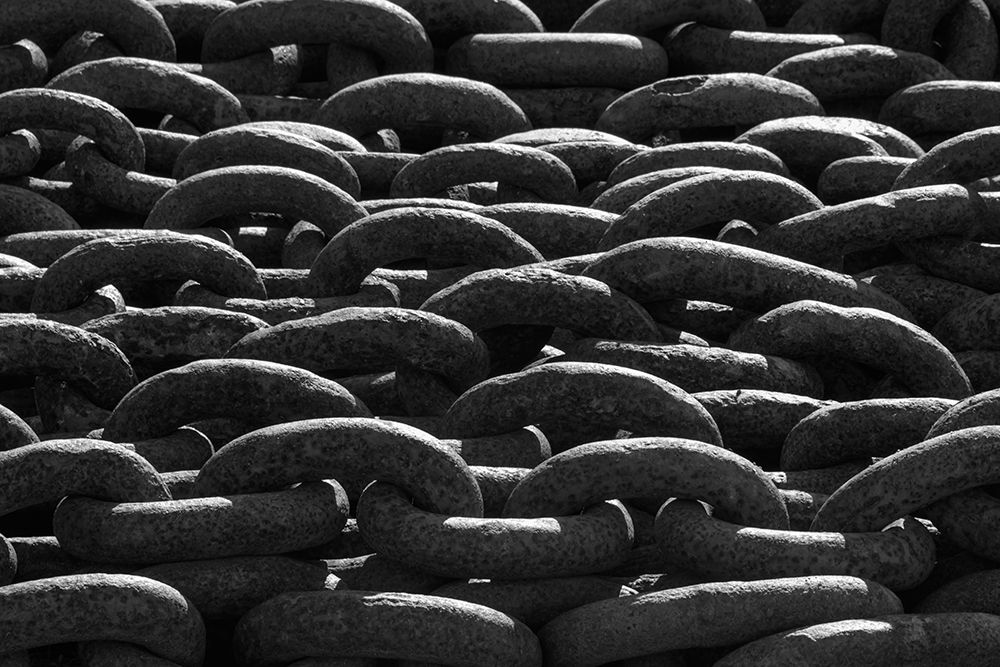 Rusty heavy chains-Grytviken-abandoned whaling station-South Georgia-Antarctica art print by Keren Su for $57.95 CAD