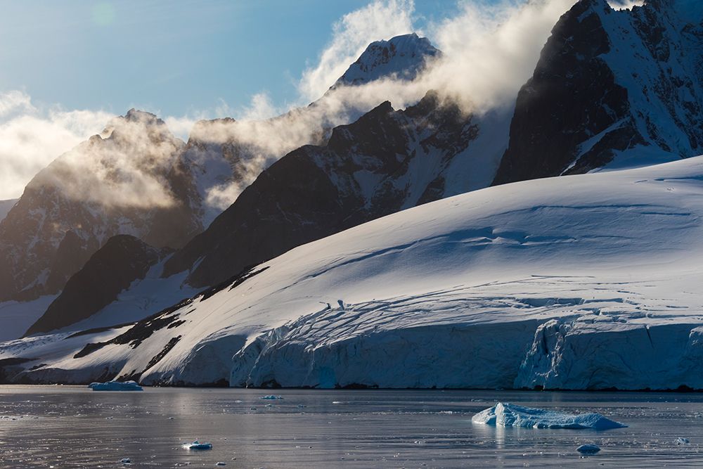 Landscape of snow covered island in South Atlantic Ocean-Antarctica art print by Keren Su for $57.95 CAD