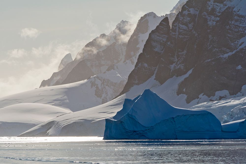 Landscape of snow covered island with iceberg in South Atlantic Ocean-Antarctica art print by Keren Su for $57.95 CAD