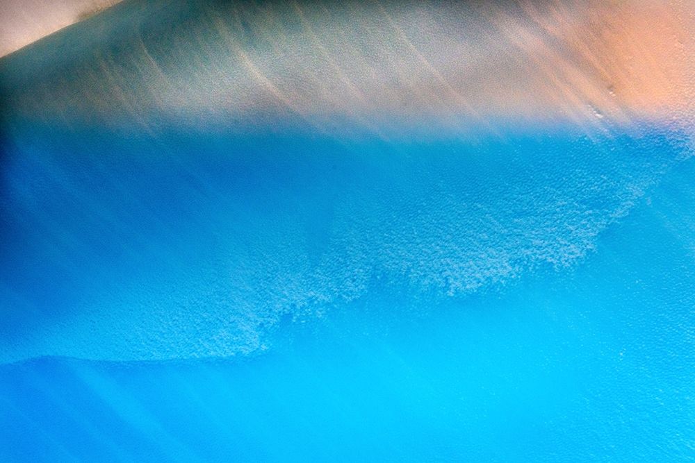 Blue iceberg closeup abstract background Charlotte Bay-Antarctica art print by William Perry for $57.95 CAD