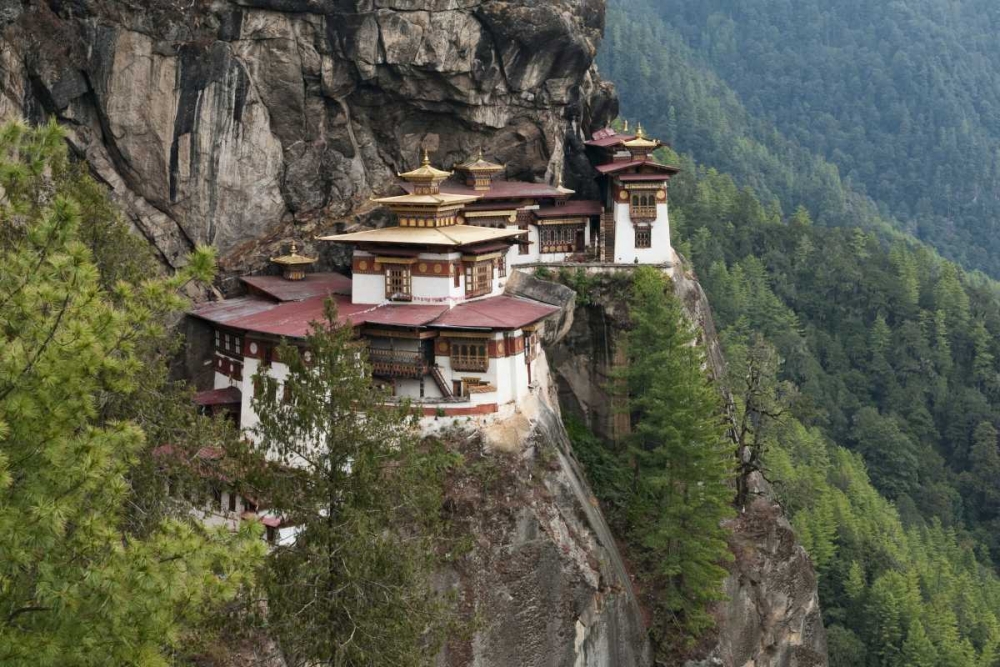 Bhutan Tigers Nest monastery art print by Dennis Kirkland for $57.95 CAD