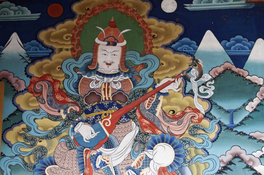 Bhutan, Punakha Murals in Punakha Dzong temple art print by Dennis Kirkland for $57.95 CAD