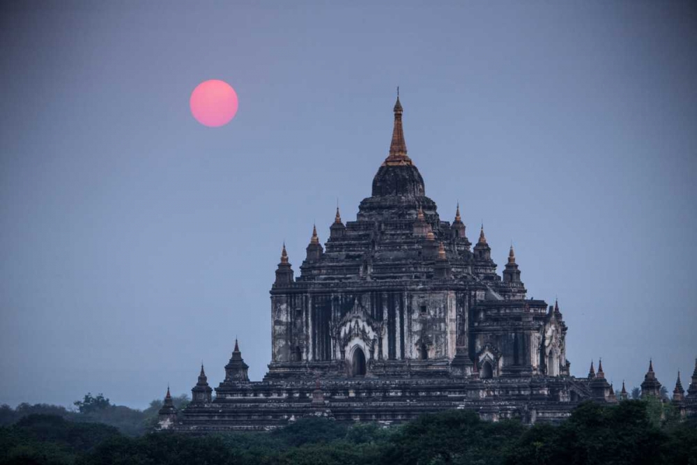 Myanmar, Bagan Sunset on Thatbyinnyu Temple art print by Jim Zuckerman for $57.95 CAD