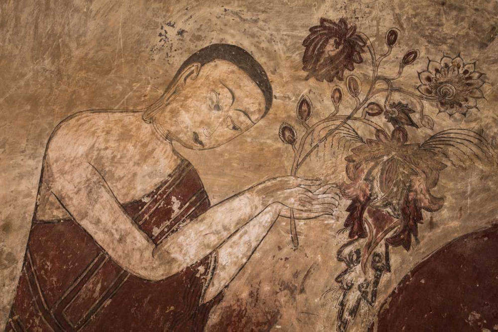 Myanmar, Bagan Artwork in a Buddhist temple art print by Jim Zuckerman for $57.95 CAD
