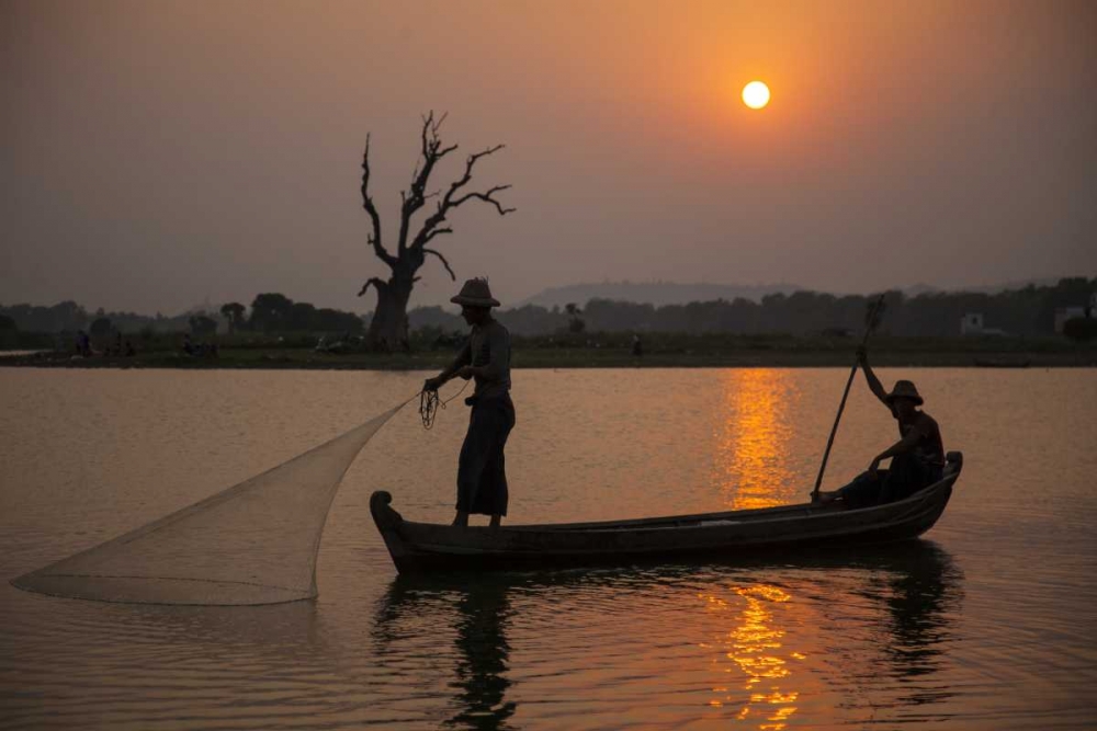 Myanmar, Amarapura Fishermen on Irrawaddy River art print by Jim Zuckerman for $57.95 CAD