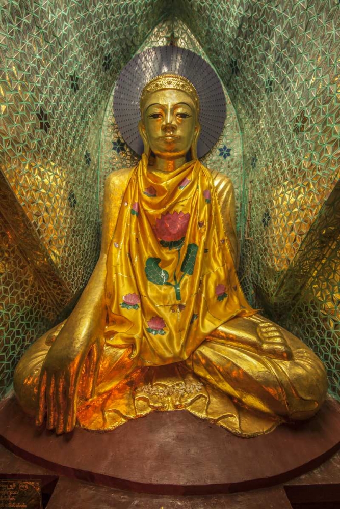 Myanmar, Yangon Buddha in Shwedagon Temple art print by Jim Zuckerman for $57.95 CAD