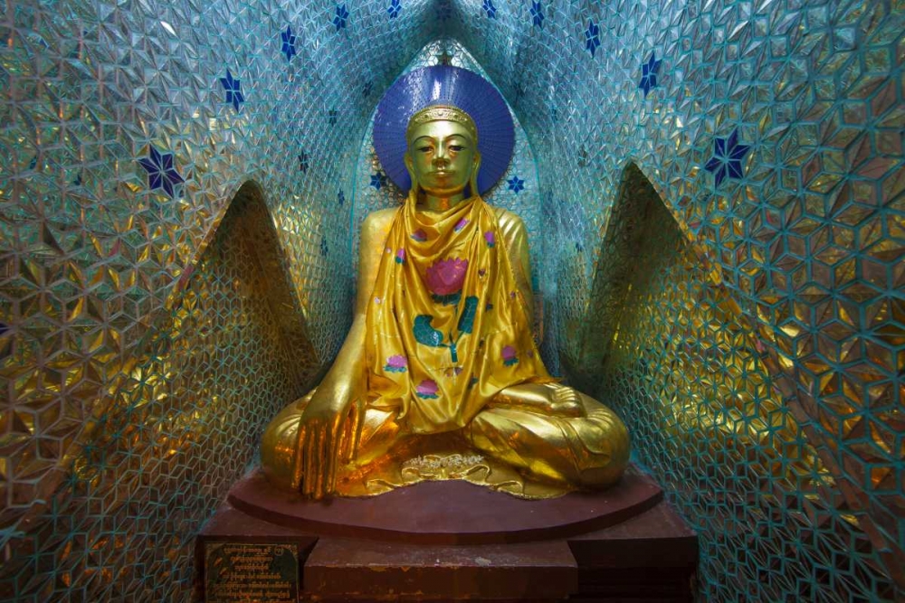 Myanmar, Yangon Buddha in Shwedagon Temple art print by Jim Zuckerman for $57.95 CAD