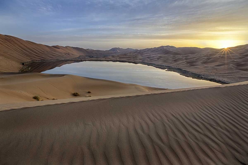 China Sunrise over the Badain Jaran Desert art print by Ellen Anon for $57.95 CAD