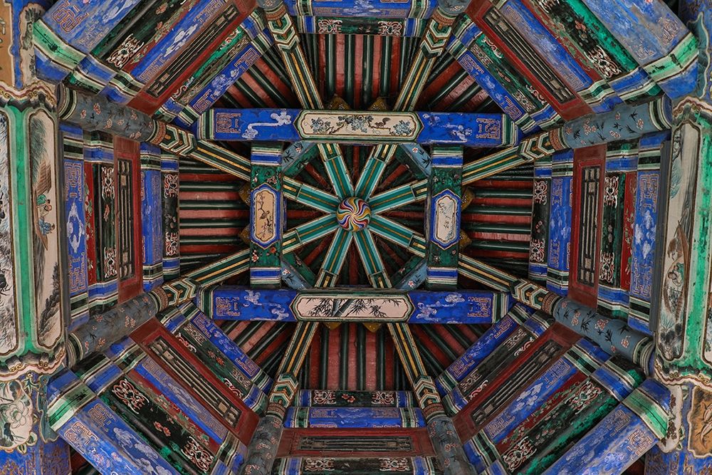 Asia-China-Beijing-Ceiling Detail at the Summer Palace of Empress Cixi art print by Hollice Looney for $57.95 CAD