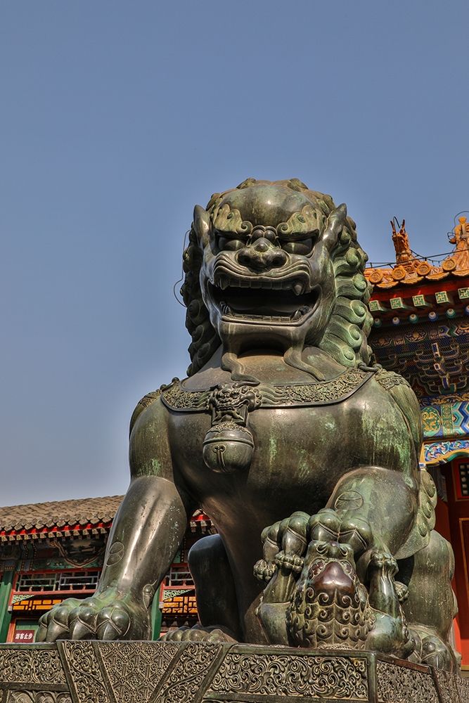 Asia-China-Beijing-Statue at Temple at the Summer Palace of Empress Cixi art print by Hollice Looney for $57.95 CAD