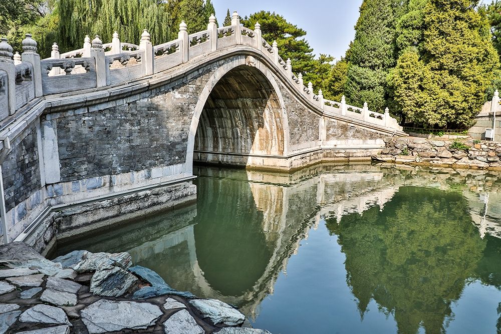 Asia-China-Beijing-Bridge at the Summer Palace of Empress Cixi art print by Hollice Looney for $57.95 CAD