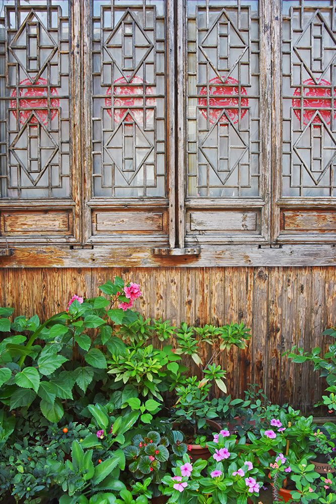 Latticed windows of an old house on Ziyang street in the old town-Linhai-Zhejiang Province-China art print by Keren Su for $57.95 CAD
