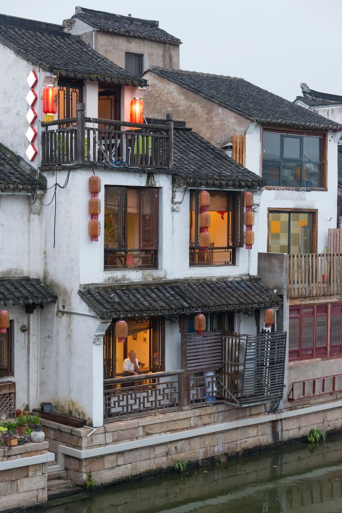 Traditional house along the Grand Canal-Wuxi-Jiangsu Province-China art print by Keren Su for $57.95 CAD
