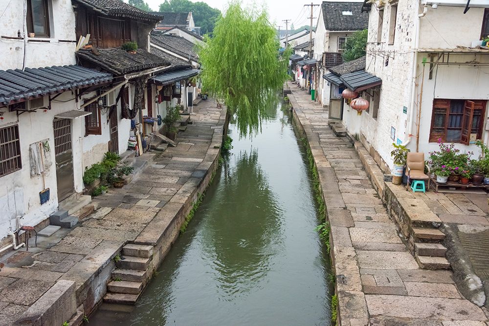 Old houses along the Grand Canal-Shaoxing-Zhejiang Province-China art print by Keren Su for $57.95 CAD