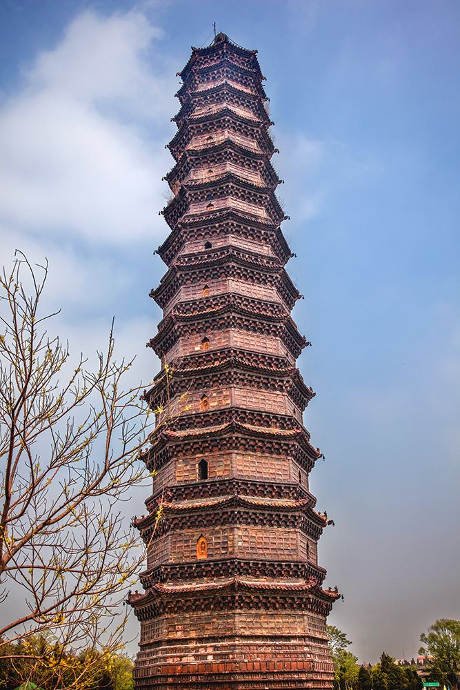 Iron Pagoda-Kaifeng-Henan-China. Built in 1069 by the Kaibao Buddhist Monastery. art print by William Perry for $57.95 CAD