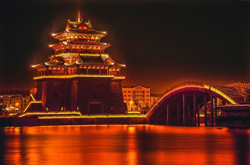Jinming Lake-Kaifeng-China. Kaifeng was the capital of the Song Dynasty-1000 to 1100 AD. art print by William Perry for $57.95 CAD