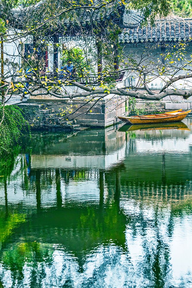 Ancient Chinese pagoda reflection. Humble Administrators Garden-Jiangsu-China. art print by William Perry for $57.95 CAD