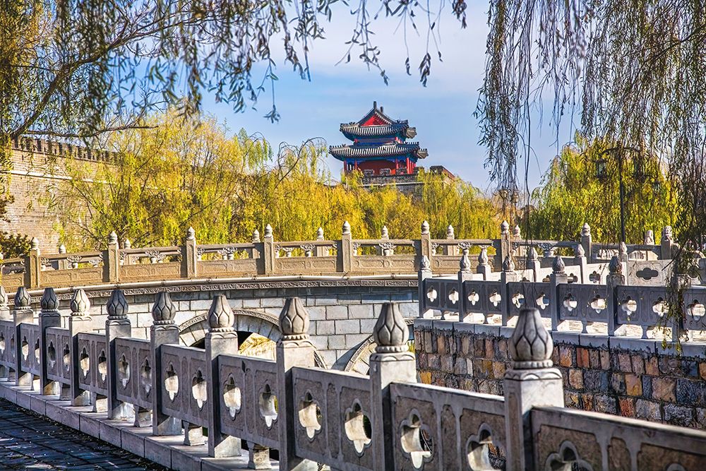 City Wall Gate Tower-Qufu-Shandong Province-China. This is Confucius City in Shandong Province,. art print by William Perry for $57.95 CAD