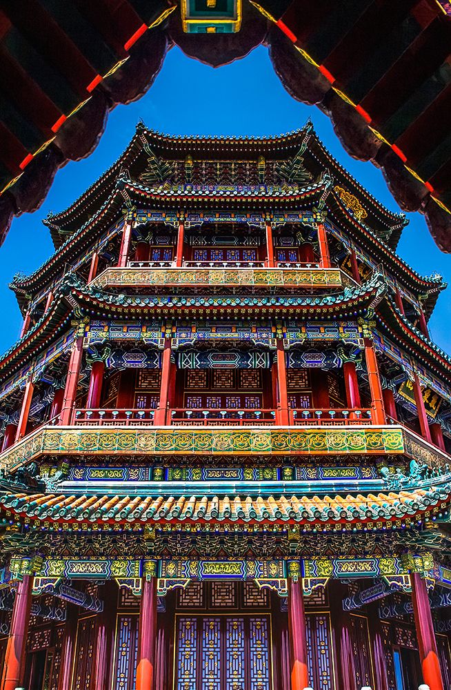 Summer Palace-Beijing-China. Chinese characters say above clouds fragrant sky and floating air art print by William Perry for $57.95 CAD