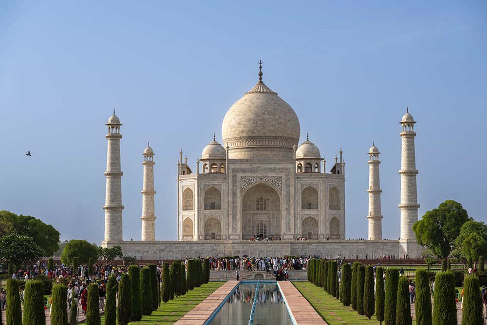 India, Uttar Pradesh, Agra. Taj Mahal, tomb of Shah Jahans wife. art print by Sheila Haddad for $57.95 CAD