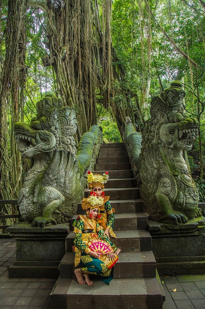 Indonesia-Bali-Ubud Balinese dancers at Hindu temple (MR) art print by Jaynes Gallery for $57.95 CAD