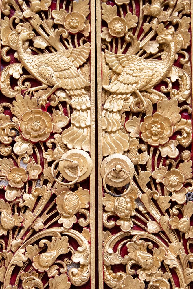 Indonesia-Bali. Traditional handicraft village of Ubud. Balinese carved wooden doors. art print by Cindy Miller Hopkins for $57.95 CAD
