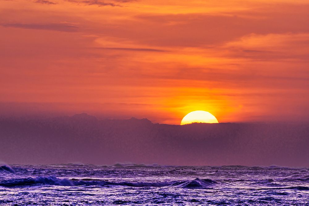 The incredible colors of the setting sun becomes a tourist mecca on the beaches of Bali-Indonesia art print by Greg Johnston for $57.95 CAD